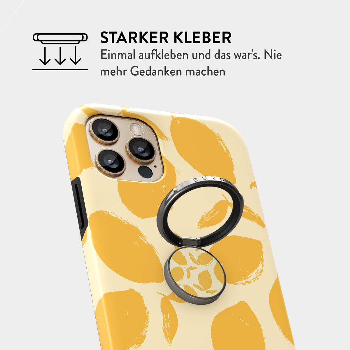 Nogeqi 4 Stück Handy Ring Halterung Mit Herz, Klar Handyringhalterung Finger, Tragbarer Ring Für