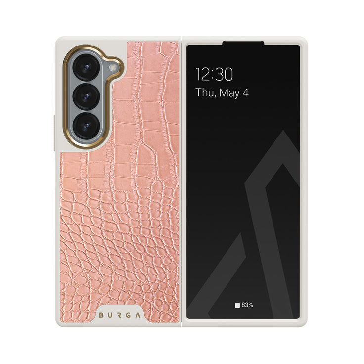 Pink Croco - Samsung Galaxy Z Fold 6 Hülle