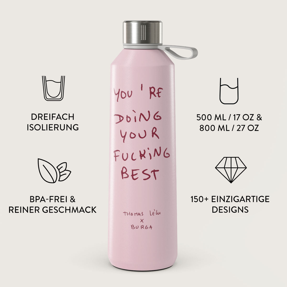 Your Best - Edelstahl Wasserflasche