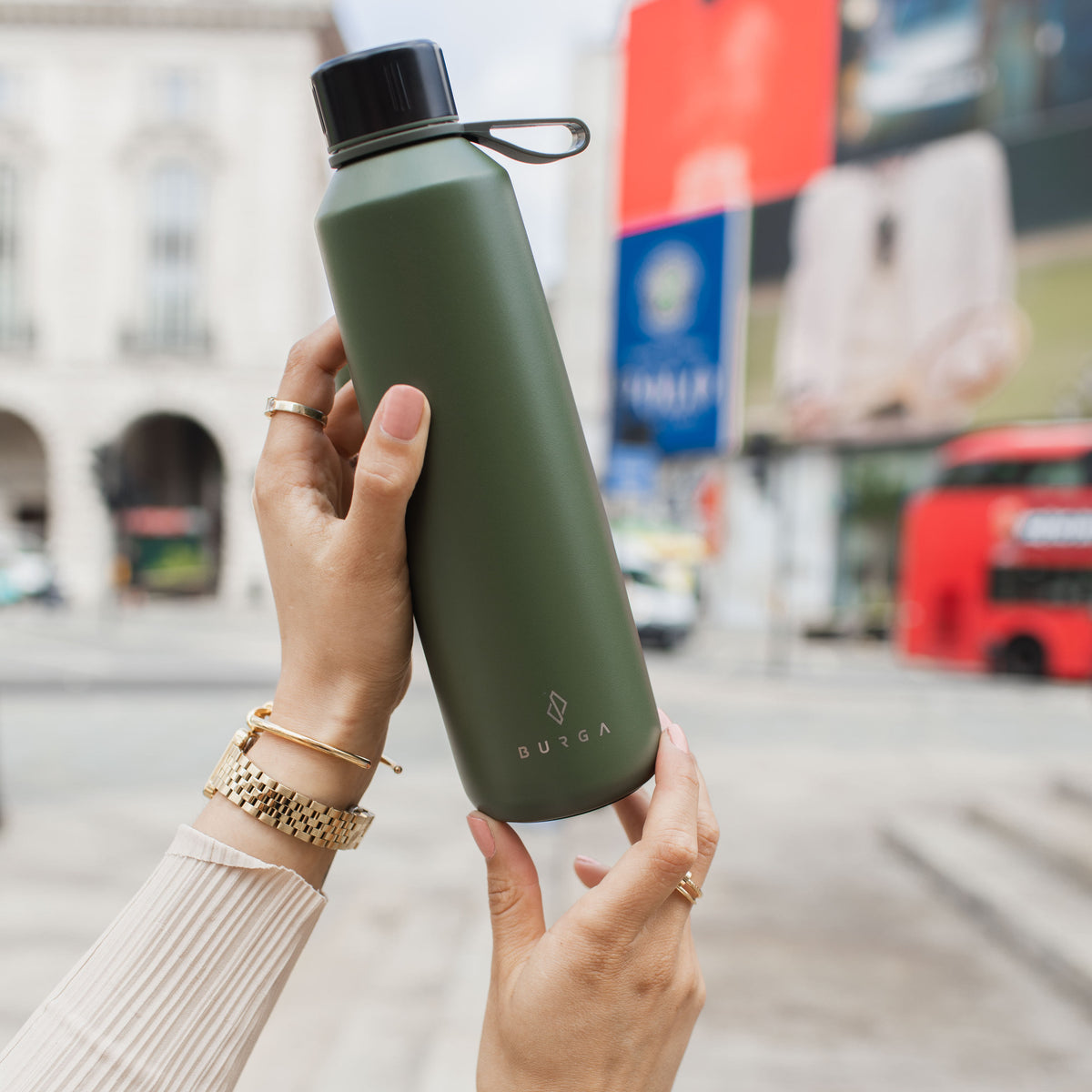 Grüne Edelstahl Trinkflasche